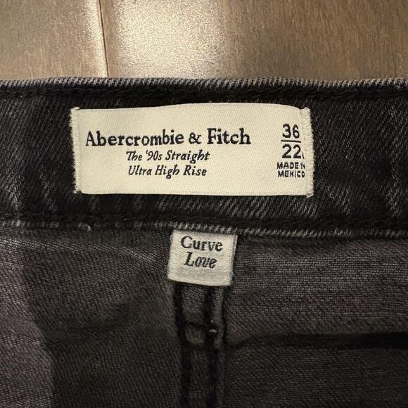 Abercrombie & Fitch Jeans Womens 22 Long Ultra High Rise 90s Straight Curve Love - Picture 2 of 14